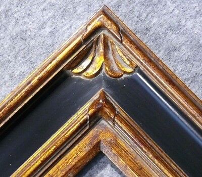 4.75" WIDE Gold and Black Ornate Oil Painting Wood Picture Frame 278BPG