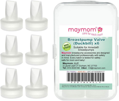 Maymom Pump Valve for Ameda Purely Yours Pumps; 6 Count Duckbills to Replace Ame