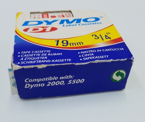 DYMO 45805 Label Cassettes White/Red 19mm × 7m 3/4