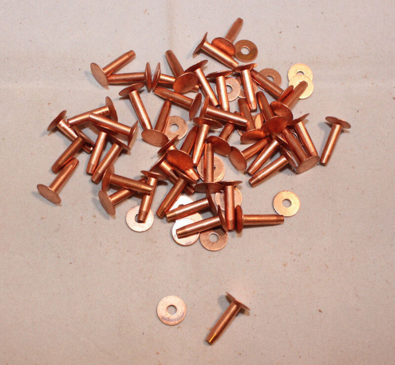 Rivets and Burrs Pack of 36 #9-1/" Copper F158