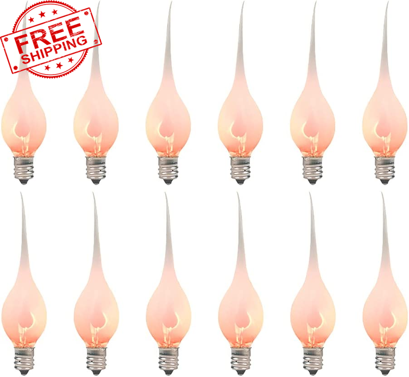 Silicone Dipped Flicker Flame Candle Light Bulbs, 1 Watts Silicone