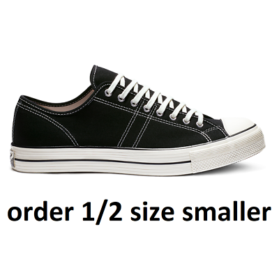 Converse Lucky Star black canvas low top trainers 163159C ORDER SMALLER