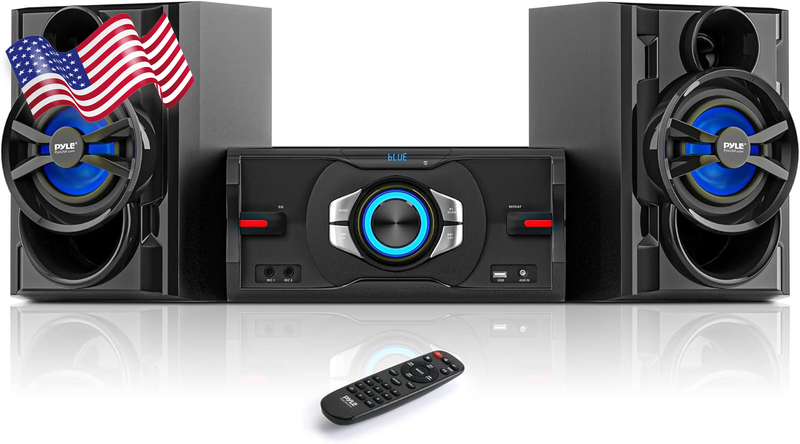 Wireless Bluetooth Stereo Shelf System DVD Player USB FM Radio 3 Pcs 1000 Watt