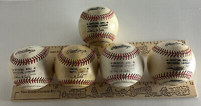 Official ONL Baseballs Lot of 5 William White National -Used In Batting Practice