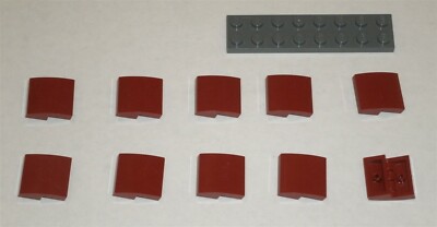 LEGO NEW 2x2x0.66 Dark Red Slope Curved (10x) 6107758 Brick 15068