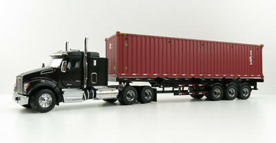 1:50 DIECAST MASTERS トレーラーセット Amazon.com: Diecast Masters 1/50 Black Kenworth T880 SBFA w