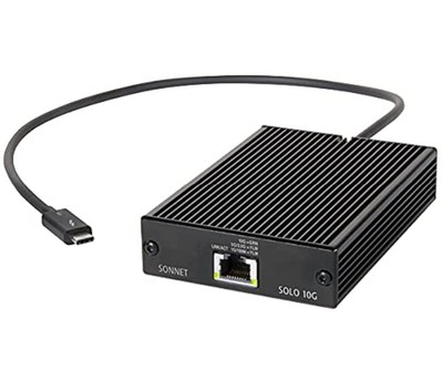 Sonnet Technologies Solo 10G Thunderbolt 3 to 10GBASE-T Ethernet Fanless Adapter