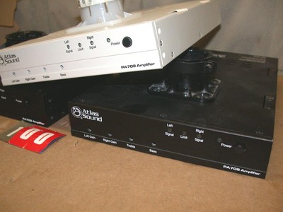 Atlas Sound Model PA702 Pole Mount 2-Channel 70W Power Amplifier Free S&H