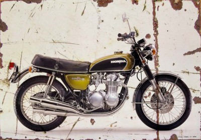Honda CB500 Four 1971 Aged Vintage SIGN A4 Retro
