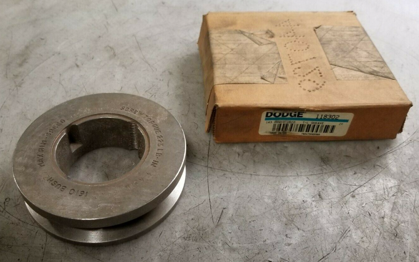 A NEW DODGE 118302 TAPER LOCK V-BELT PULLEY 1 GROOVE USES 1610