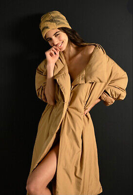 Пальто Free People Maxi Downtown Пуховое одеяло Пуховик с регулируемой талией Медно-коричневый S НОВИНКА