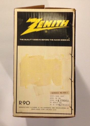 Zenith R90 R90-1 AM/FM Radio Cassette Boom Box Vintage New In Box