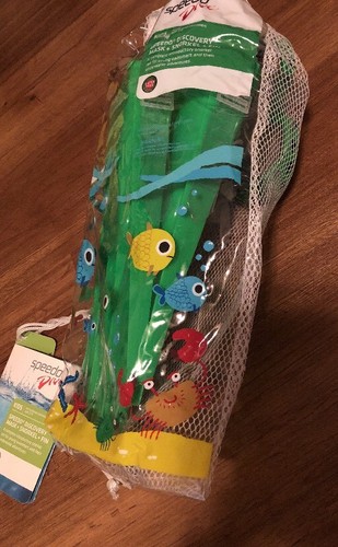 Speedo Dive Kids 3-8 Years Discovery Mask Snorkel Fins Green L/XL shoe size 3-5