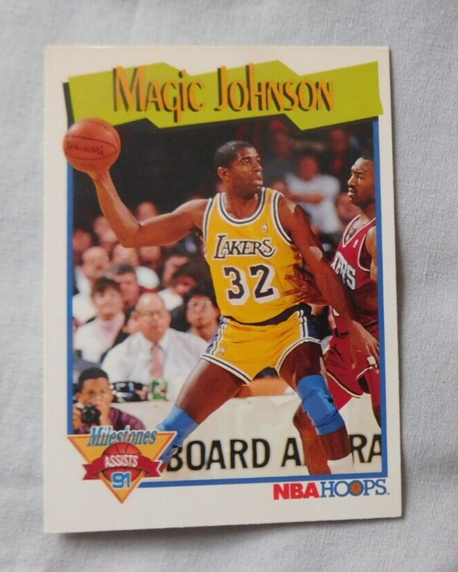 1991-92 NBA Hoops #221 Magic Johnson Los Angeles Lakers