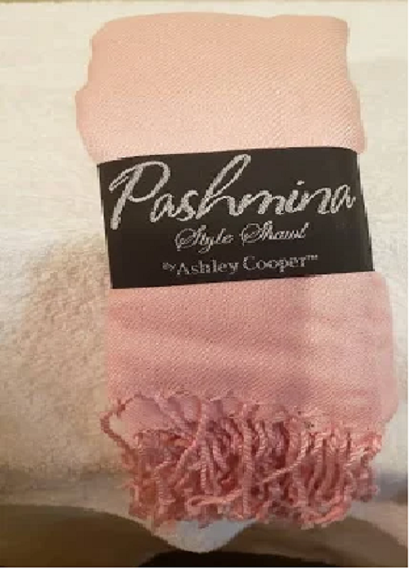 Ashley Cooper Pashmina Style Shawl Scarf Women’s, New  Pink