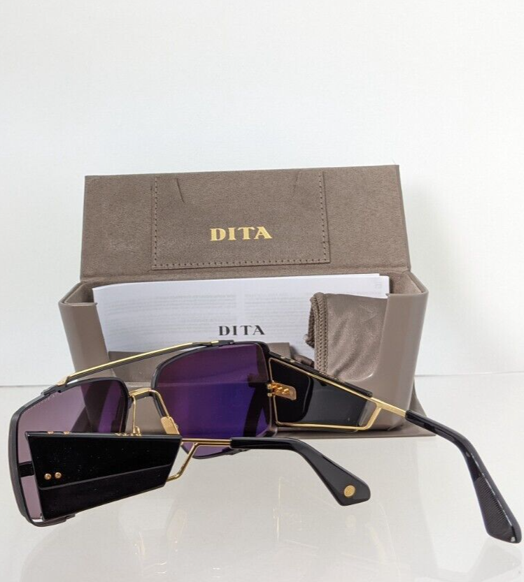 Pre-owned Dita Authentic  Sunglasses Souliner - Two Dts 136-64-03 Black & Gold Frame In Gold & Black
