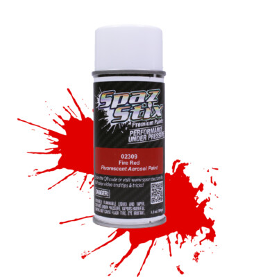 Spaz Stix Fire Red Fluorescent Paint 3.5oz Can SZX02309 02309
