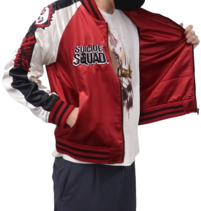 DC COMICS SUICIDE SQUAD SIZE L SOUVENIR JACKET SUKAJAN OUTERWEAR CRAZY HARLEY QUINN UNISEX