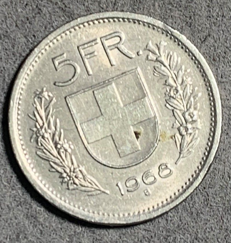 ベストセラー Switzerland - Coin 1968 - Helvetica - FR 5 - Francs Swiss 5 コレクション