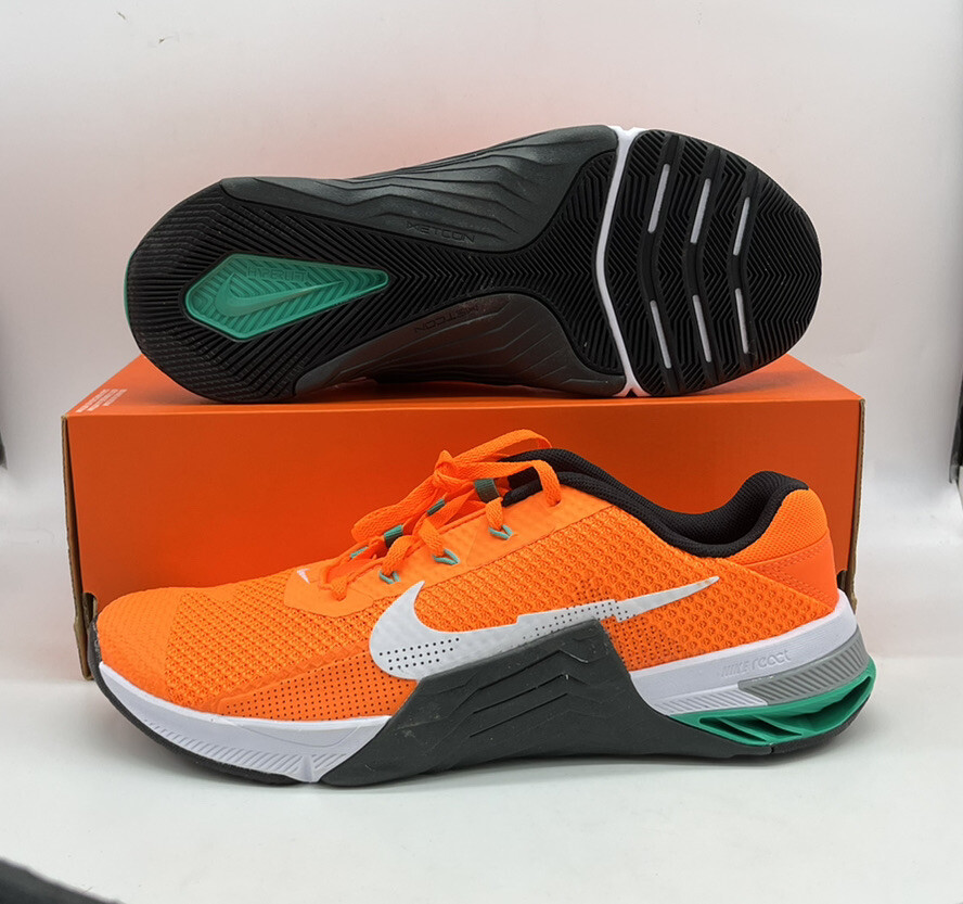 

Кроссовки для тренировок Nike Metcon 7 Total Orange White Green CZ8281-883 Мужские размеры, Оранжевый, Nike Metcon 7