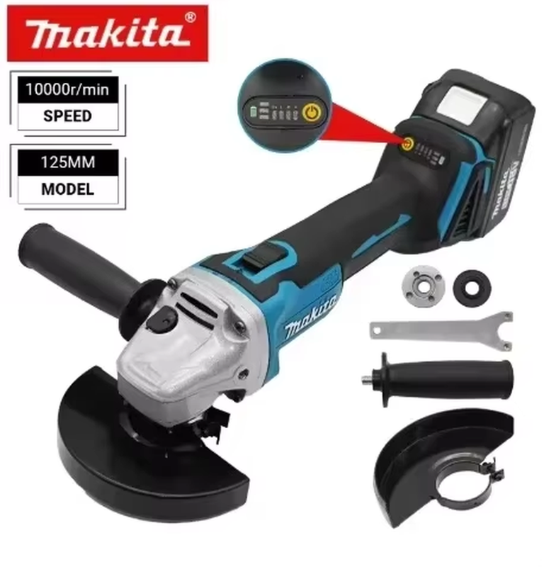 DGA404 125mm Brushless Lithium Electric Angle Grinder Rechargeable Cutting Machi