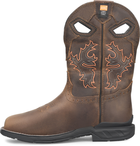 Pre-owned Double-h Boots Men's Redeemer 11" Waterproof Metatarsal Guard Wide Square In Medium Bro