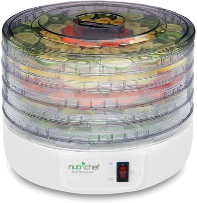 NutriChef Electric Countertop Food Dehydrator - Multi-Tier High-Heat Circulation