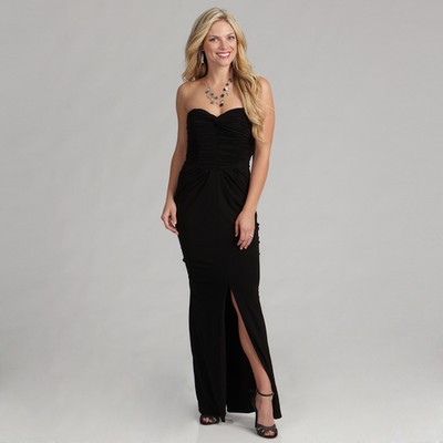 Vicky Tiel Black Formal Sweetheart Strapless Gown Size 2