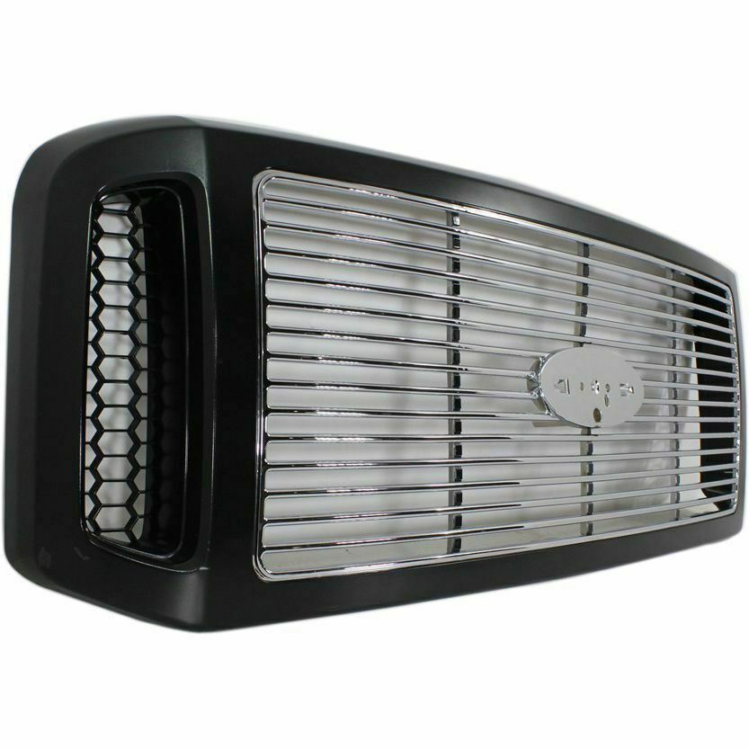 05-07 Ford F250 F350 SD Harley Davidson Style Black Chrome Billet Grille 