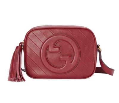 НОВАЯ МАЛЕНЬКАЯ СУМКА ЧЕРЕЗ ПЛЕЧО С ЛОГОТИПОМ GUCCI BLONDIE ИЗ КРАСНОЙ КОЖИ С ЛОГОТИПОМ ЧЕРЕЗ ПЛЕЧО