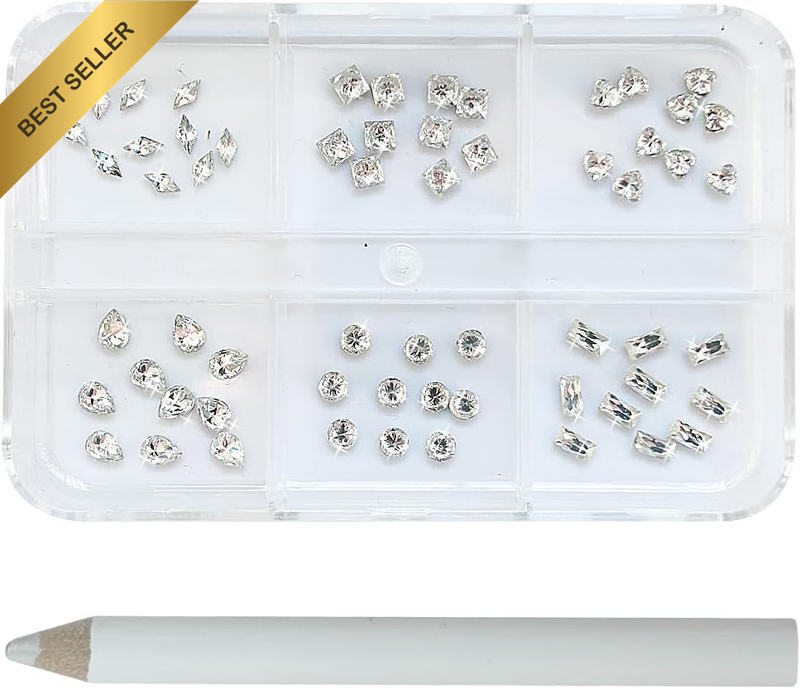 Mix Irregular Zircon,Diy Tooth Gems & Nail Gems Charms(Hszb 60PCS)
