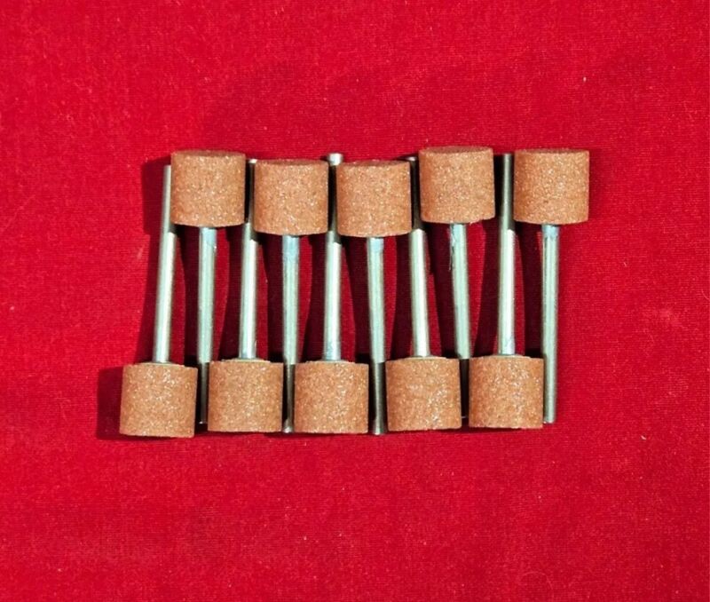 10X ARC Vitrified Mounted Points, 1/2" x 1/2", 180 Grit, 1/4" Shank - Lot of 10