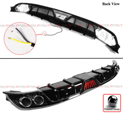 FOR 22-24 HONDA CIVIC SEDAN NEW REV-LIGHT STYLE LED REAR DIFFUSER+ CORNER SPATS