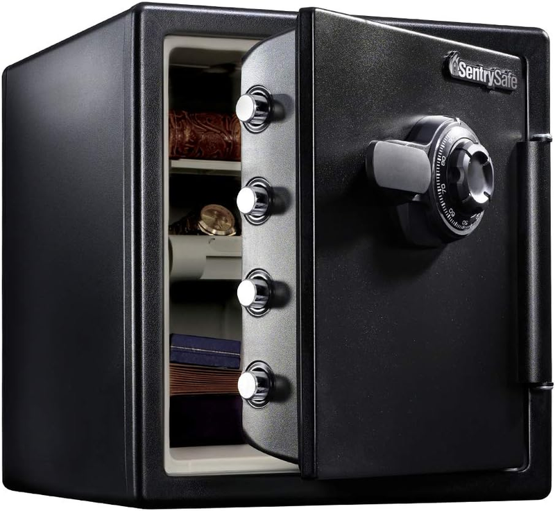 Fireproof and Waterproof Black Steel Home Safe with Dial Combination Lock for Ca