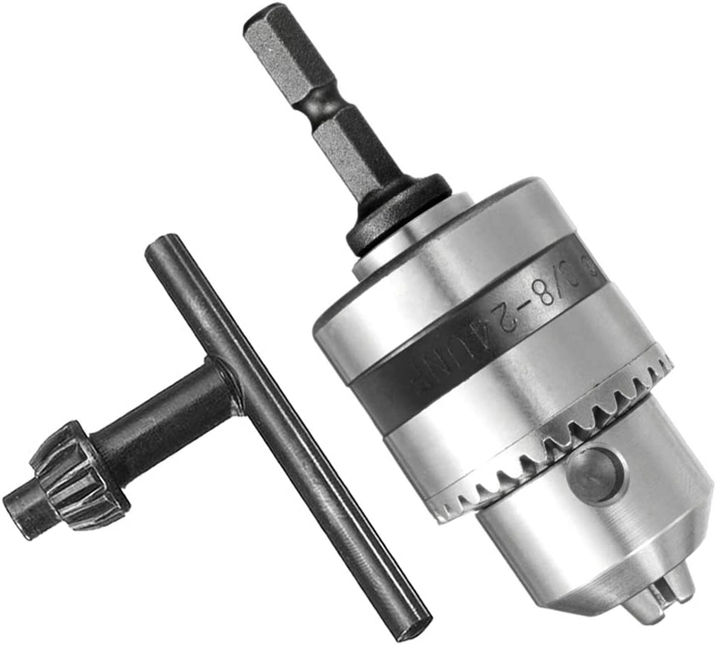 1.5-10Mm Capacity Drill Chuck with 1/4" Hex Shank, Mount 3/8