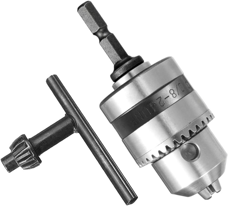 1.5-10Mm Capacity Drill Chuck with 1/4" Hex Shank, Mount 3/8