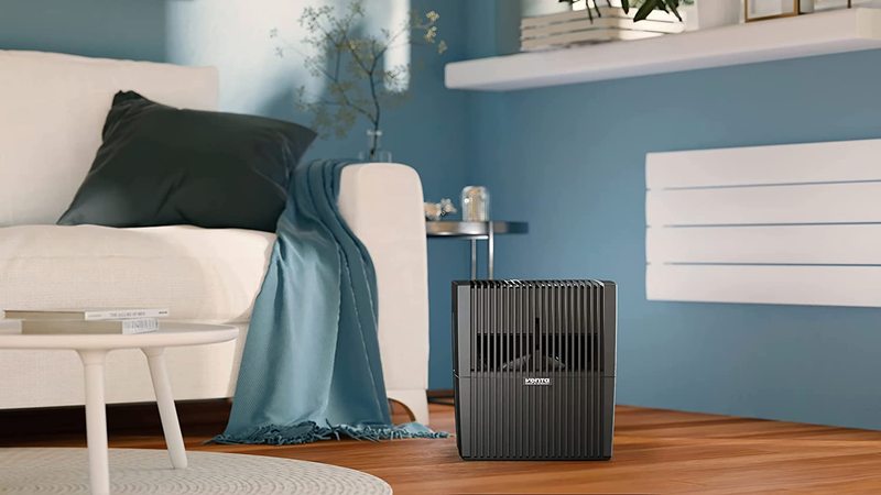 LW25 Comfort plus Humidifier in Black - Filter-Free Evaporative Humidifier for S