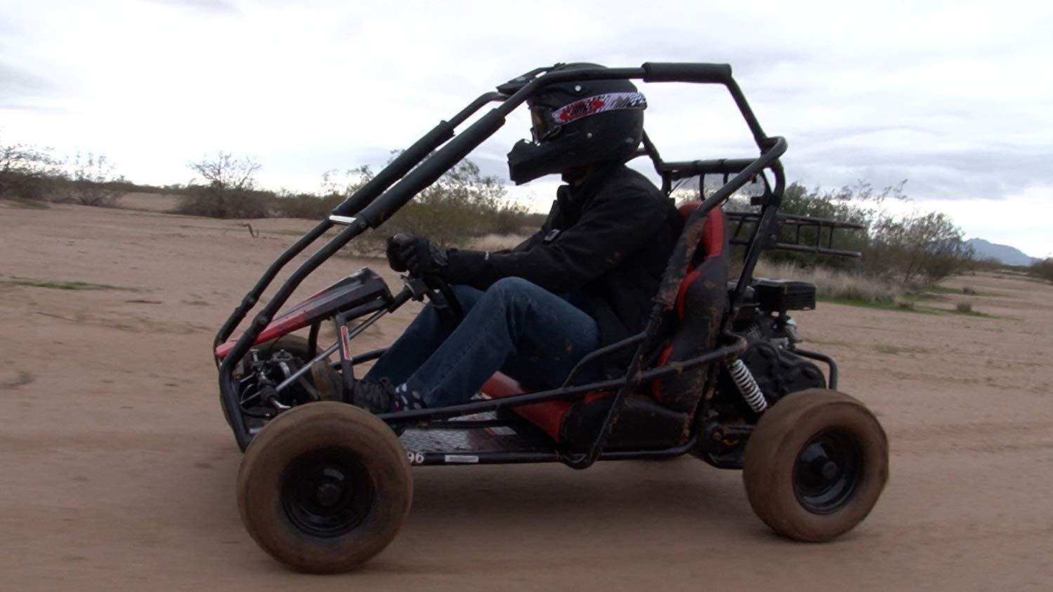 196cc/6.5HP KT196 Go Kart Gas Powered Off-Road Cart for Adults Kids (13+)