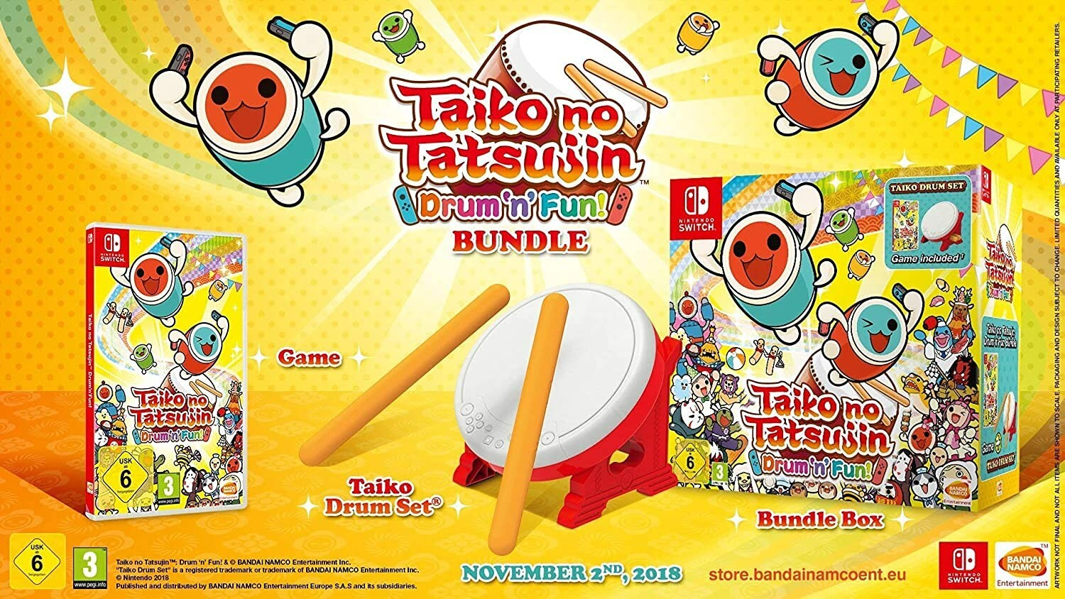 Taiko No Tatsujin: Drum 'n' Fun! Bundle Box Nintendo Switch
