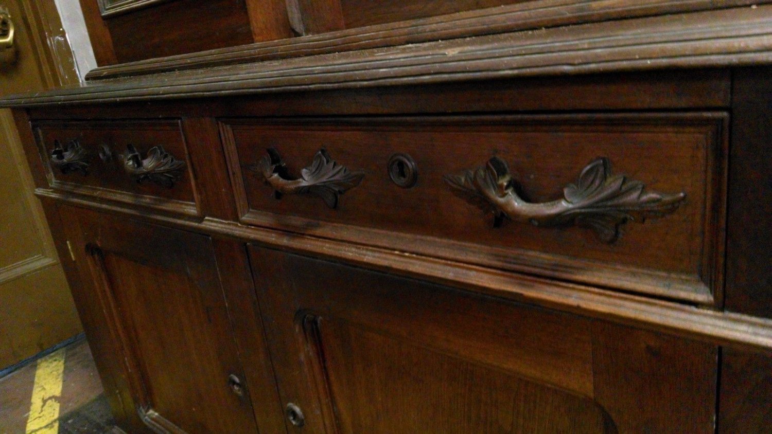 Antique Display China Cabinet Book Case Early Large Cabinet