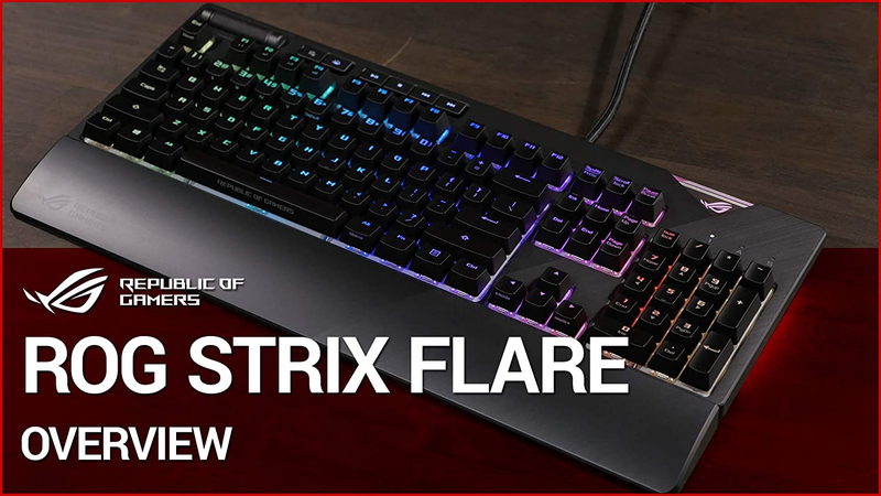 ROG Strix Flare (Cherry MX Red) Aura Sync RGB Mechanical Gaming Keyboard with Sw
