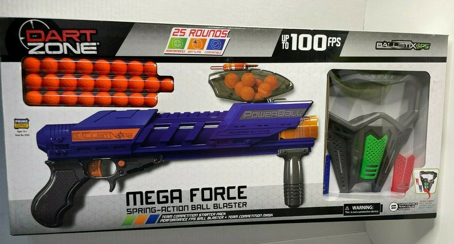 NEW❤Dart Zone Ballstix Ops Powerball 25 Rounds MEGA Force