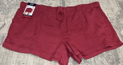 New Gap Pull-On Shorts Women's  Drawstring Redbud  Lyocell Sz XL XLARGE