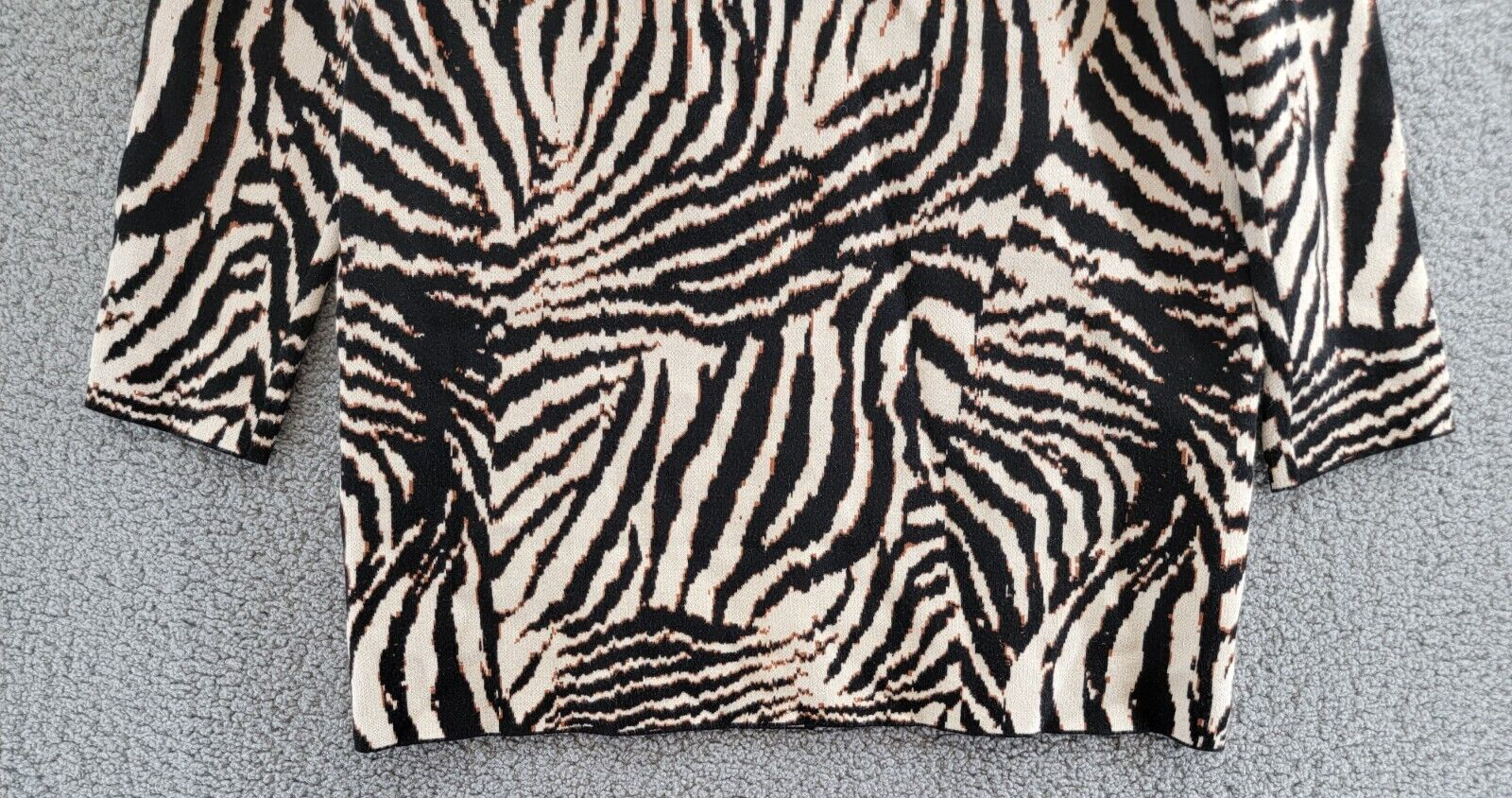 Liverpool Los Angeles Open Front Coatigan Sweater Women's S Abstract Zebra L/S - Picture 12 of 15