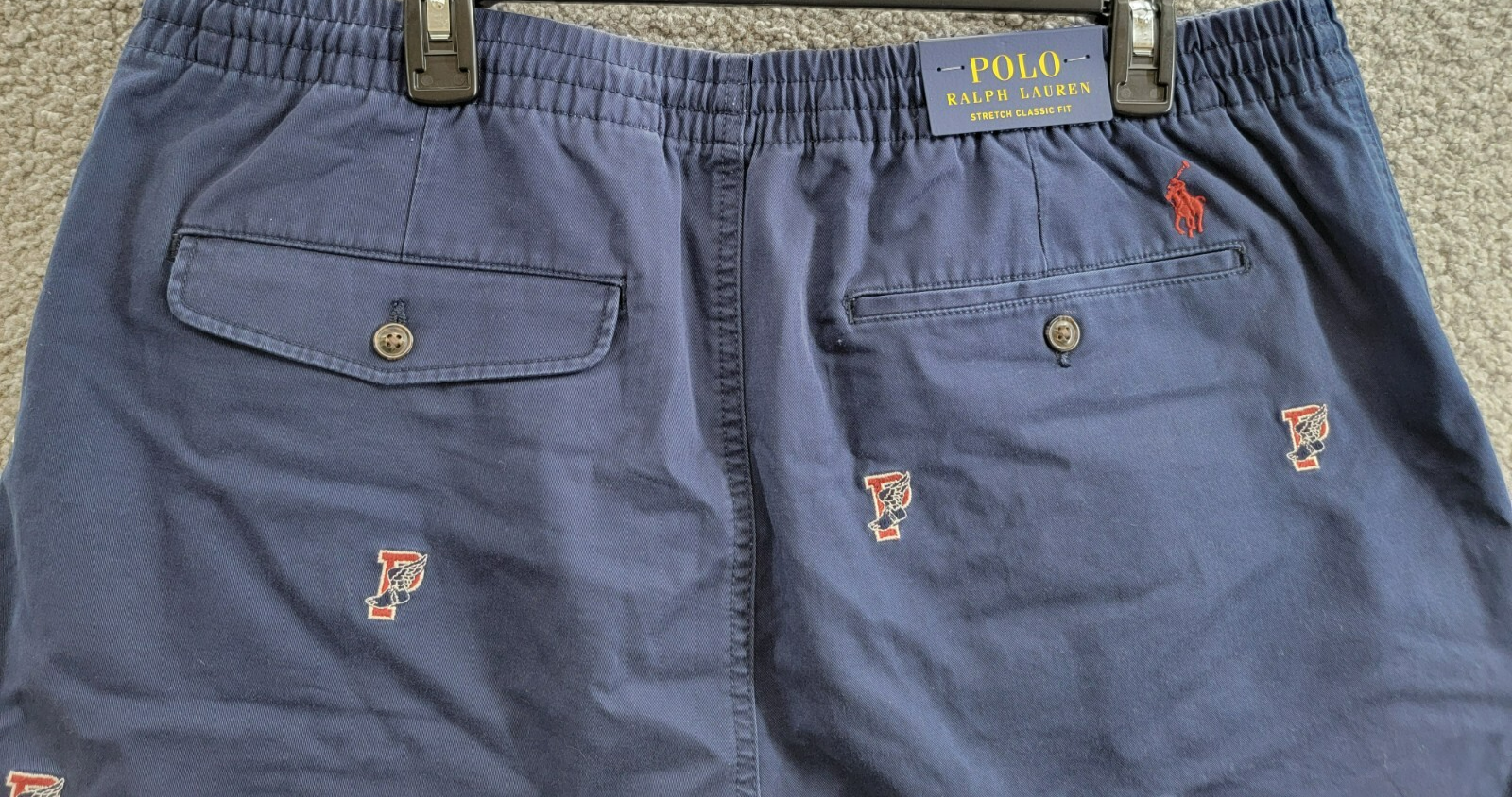 Polo Ralph Lauren 6-Inch Polo Prepster P-Wing Shorts Men's XXL Navy Button Zip - Picture 13 of 18