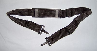 Shoulder Strap - Adjustable Sliding Pad - Black - 1.5'' W x 51'' L - Universal Use