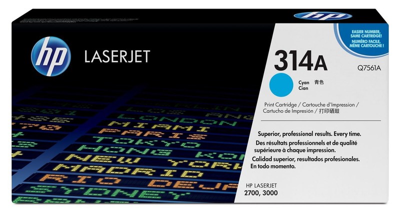 Hp Q7561a (314a) Cartouche De Toner Cyan Authentique (Tva Incluse)