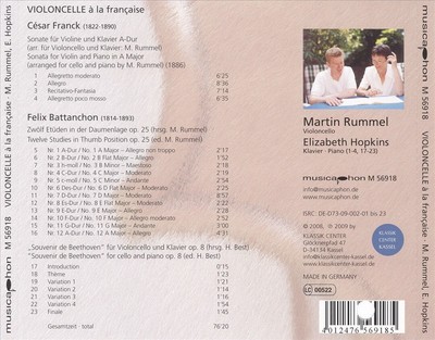 MARTIN RUMMEL VIOLONCELLE À LA FRANÇAISE NEW CD