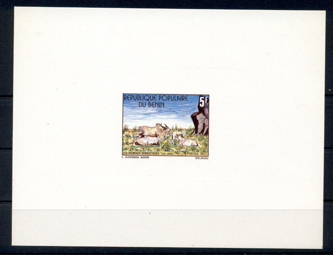 Domestic Tieren Fauna Benin 1977 MNH Delux Souvenir Blatt