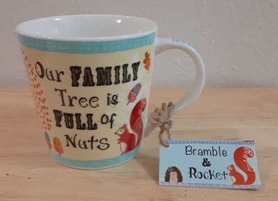 Queens by Churchill Bramble & Rocket OUR FAMILY TREE Coffee Tea Cup Mug NWT